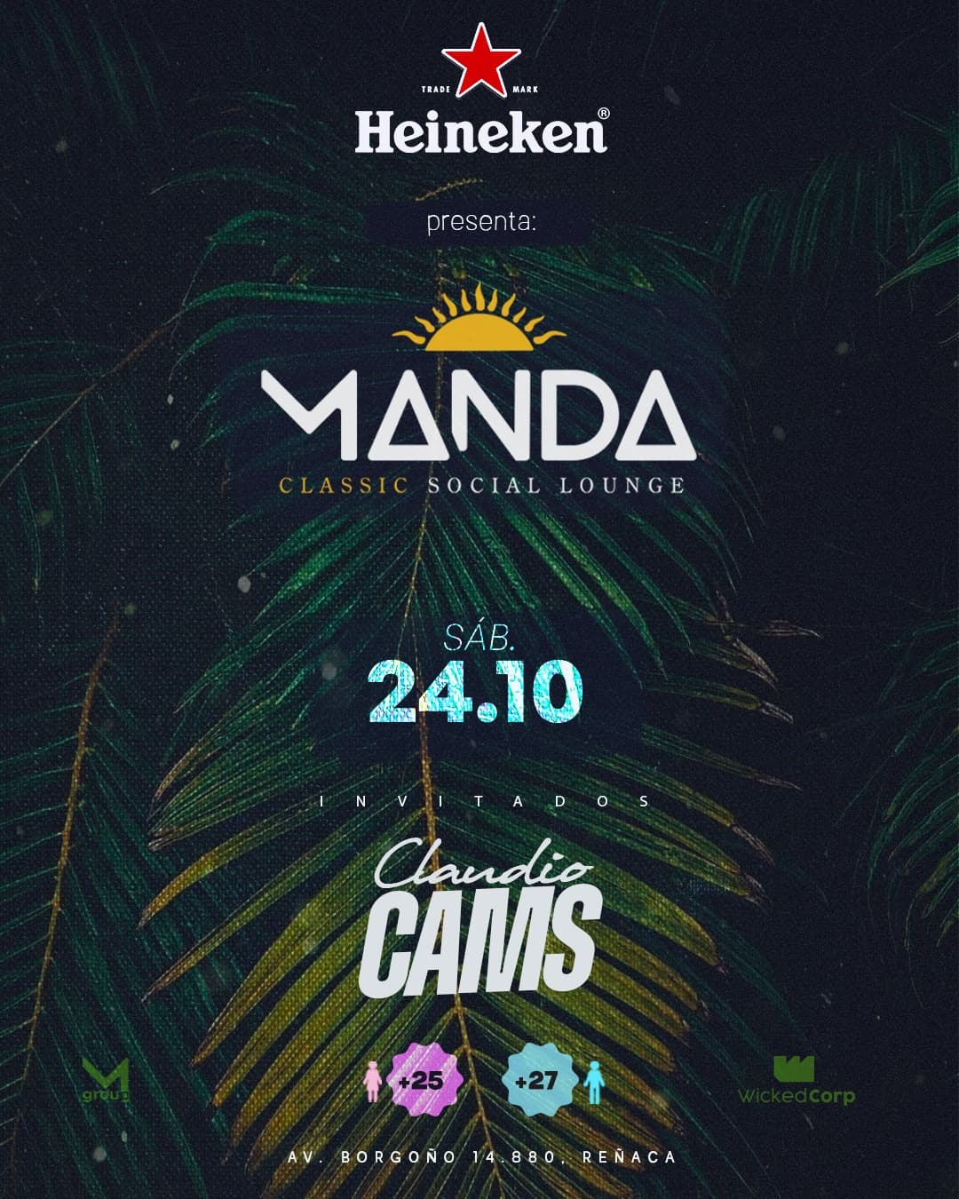 Flyer de Manda Classic Lounge / Sáb. 24.10 /