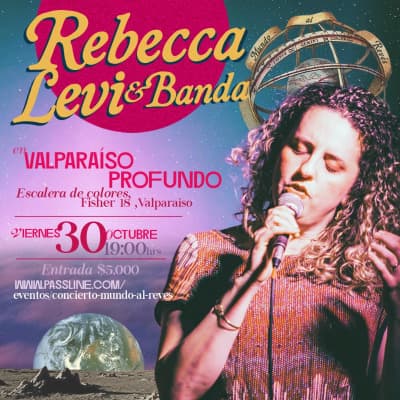 Flyer de Concierto Mundo al revés: Rebecca Levi y banda