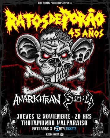 Flyer de Ratos de Porão: 45 años